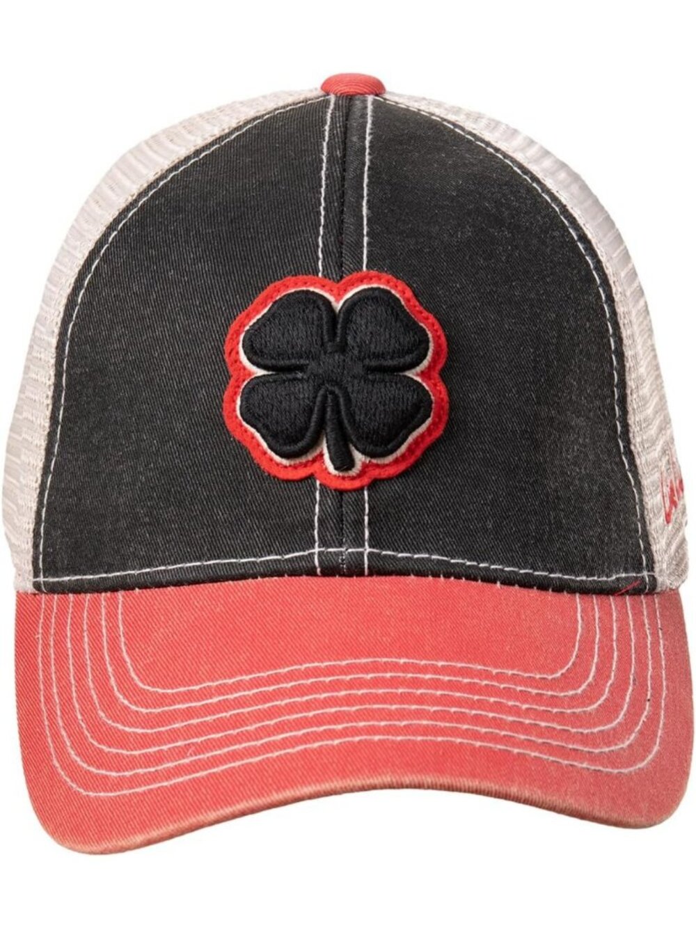 Vintage Two-Tone Black Mesh Snapback Golf Trucker Hat - Unisex Adjustable Style